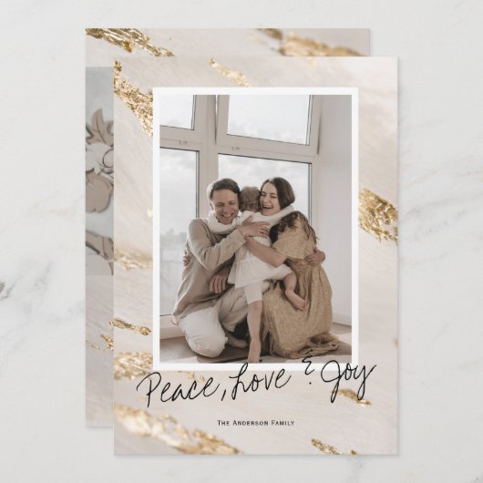 クリスモダンマス祝日の挨拶写真 シーズンカード (正面/裏面)