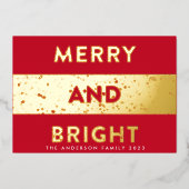 クリスモダンマメリースと明るい 箔シーズンカード (正面)