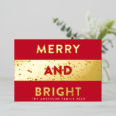 クリスモダンマメリースと明るい 箔シーズンカード (立ち正面)