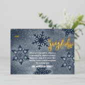 クリスモダンミニマルスマスゴールドフォイルホリデーカード 箔シーズンカード (立ち正面)