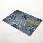 クリスモダンミニマルスマスゴールドフォイルホリデーカード 箔シーズンカード (回転した状態)