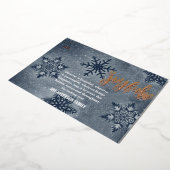 クリスモダンミニマルスマスゴールドフォイルホリデーカード 箔シーズンカード (回転した状態)