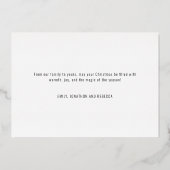 クリスモダンメリーマスに明るい写真オーバーレイ 箔シーズンカード (裏面)