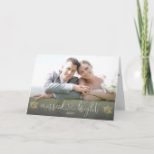 クリスユニークマ結婚したスと明るい台本の写真 カード (正面)