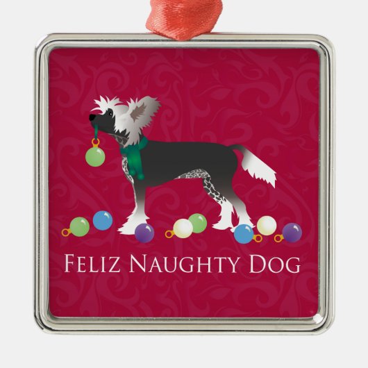 クリス中国のトクリスマスデザイン メタルオーナメント (正面)