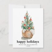 クリス伝統的マスツリーホリデーカード シーズンカード (正面)