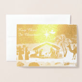 クリス保スフォイルのカードにキリスト 箔カード (封筒付き正面)