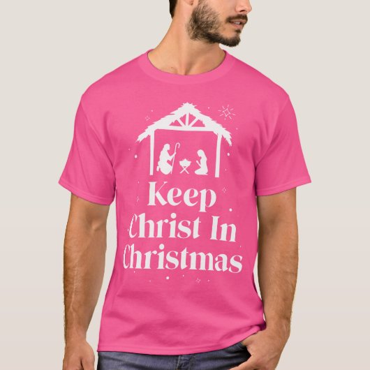クリス保スマスイエスクリスチャン女性Chのキリスト Tシャツ (正面)