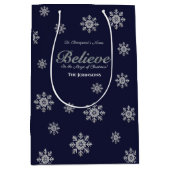 クリス信じスシルバーグリッターの魔法で ミディアムペーパーバッグ (正面)