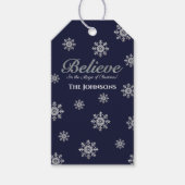 クリス信じスシルバーブルーの魔法で ギフトタグ (正面)