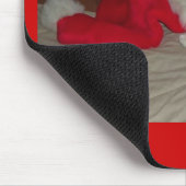 クリス信じスマスブラック&ホワイトの子猫 マウスパッド (コーナー)