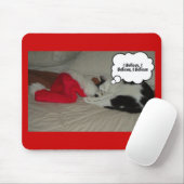クリス信じスマスブラック&ホワイトの子猫 マウスパッド (マウス)