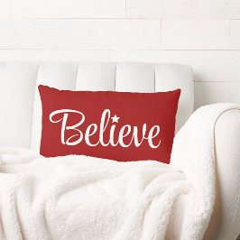 クリス信じスマスホリデーレッドホワイトサンタ ランバークッション