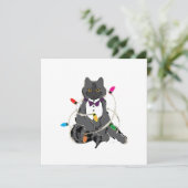 クリス包まれたマスタイツのグレー猫 シーズンカード (スタンド正面)