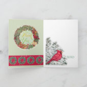 クリス図解入りの、写真付きのマスお礼 サンキューカード (内部)