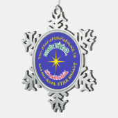 クリス実在マスの星 スノーフレークピューターオーナメント (右)