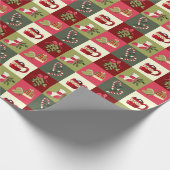 クリス市松模様にスカカオ甘しょくつま先 ラッピングペーパー (角)