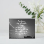 クリス感動的チャン勇気付けられる神引用文 ポストカード (スタンド正面)