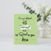 クリス感動的チャン引用文勇気付けられる ポストカード (スタンド正面)