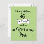 クリス感動的チャン引用文勇気付けられる ポストカード (正面/裏面)