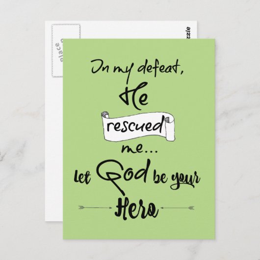 クリス感動的チャン引用文勇気付けられる ポストカード (正面/裏面)