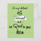 クリス感動的チャン引用文勇気付けられる ポストカード (正面)