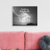 クリス感動的チャン引用文生命の嵐 キャンバスプリント (インサイチュ (リビング))