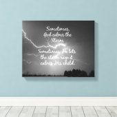 クリス感動的チャン引用文生命の嵐 キャンバスプリント (インサイチュ (ウッドフロア))