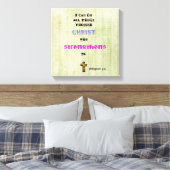 クリス感動的チャン聖なる書物、 経典引用文タイポグラフィ キャンバスプリント (インサイチュ (寝室))