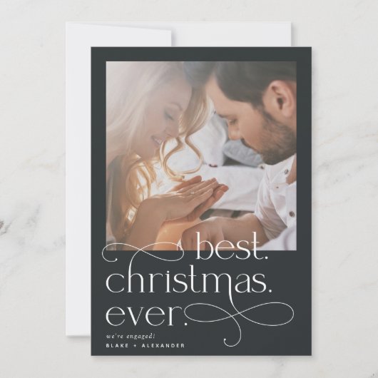 クリス最高のスマスエバーホリデー婚約 案内状 (正面)