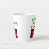 クリス最高のマスドッグ母の写真 カフェラテマグ (正面)