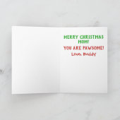 クリス最高のマスドッグ母の写真 カード (内部)