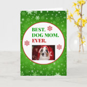 クリス最高のマスドッグ母の写真 カード (黄色い花)