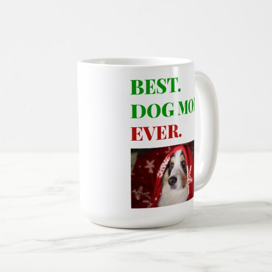 クリス最高のマスドッグ母の写真 コーヒーマグカップ (正面右)