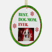 クリス最高のマスドッグ母の写真 セラミックオーナメント (右)