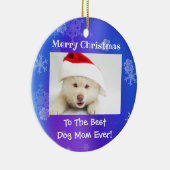 クリス最高のマスドッグ母の写真 セラミックオーナメント (右)