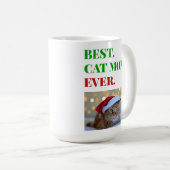 クリス最高のマス猫ママの写真 コーヒーマグカップ (正面右)