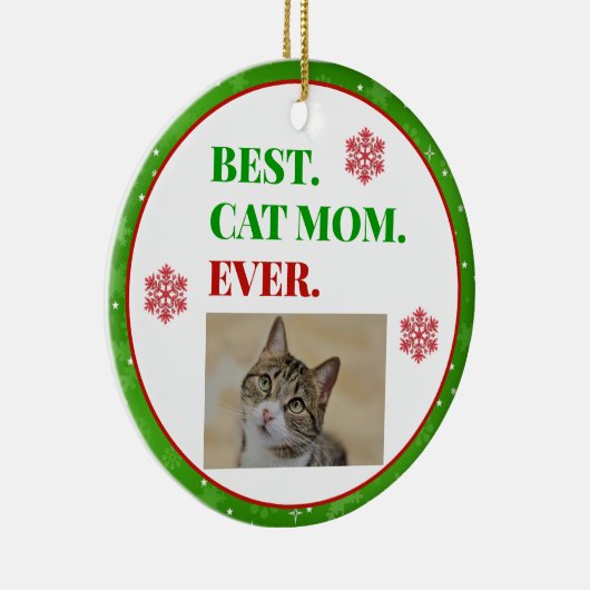 クリス最高のマス猫ママの写真 セラミックオーナメント (右)