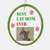 クリス最高のマス猫ママの写真 セラミックオーナメント (左)