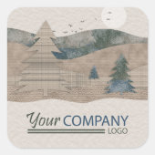 クリス素朴マスギフトまたはベーカリーシール（ロゴ付き） スクエアシール (正面)