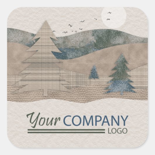 クリス素朴マスギフトまたはベーカリーシール(ロゴ付き) スクエアシール (正面)