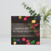 クリス素朴マスツリートリミングパーティー《写真》ぼけ味灯 招待状 (スタンド正面)