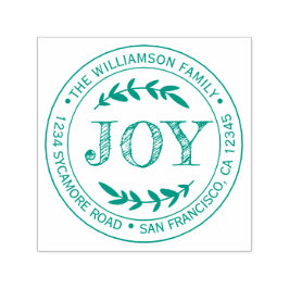 クリス素朴モダンスマスジョイラウンド差出人住所 セルフインキングスタンプ