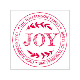 クリス素朴モダンスマスジョイラウンド差出人住所 セルフインキングスタンプ