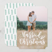 クリス素朴結婚したスフルフォトパインパターン シーズンカード (正面/裏面)