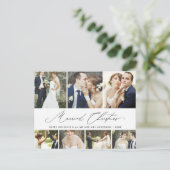 クリス結婚したマススクリプトホリデー7フォトコラージュ シーズンポストカード (スタンド正面)