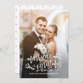 クリス結婚したマスニューリウェズホリデーフォトカード シーズンカード (正面/裏面)