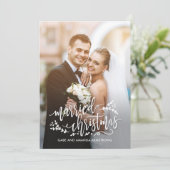 クリス結婚したマスニューリウェズホリデーフォトカード シーズンカード (スタンド正面)