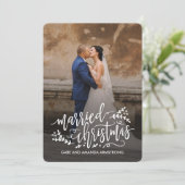 クリス結婚したマスニューリウェズホリデーフォトカード シーズンカード (スタンド正面)