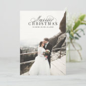 クリス結婚したマス新婚のフォトカードレッド シーズンカード (スタンド正面)